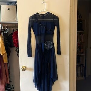 Dark blue lyrical dance costume